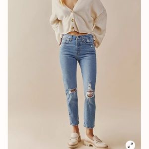 Levi’s icon high rise Wedgie cropped jeans